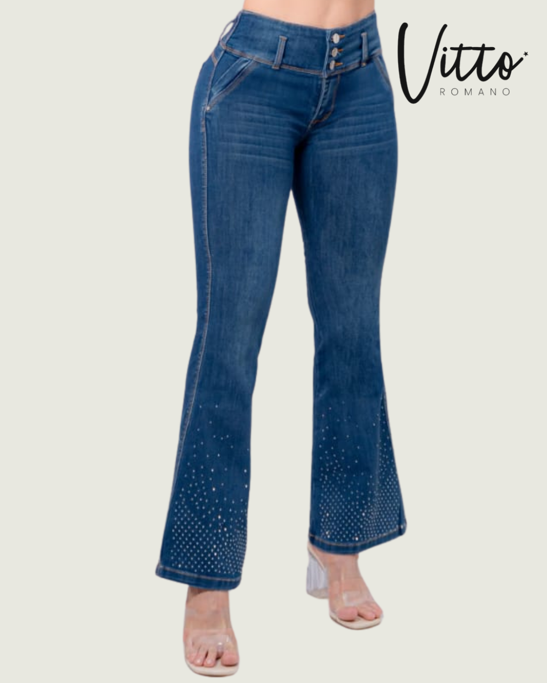 Jeans bota ancha,elastico