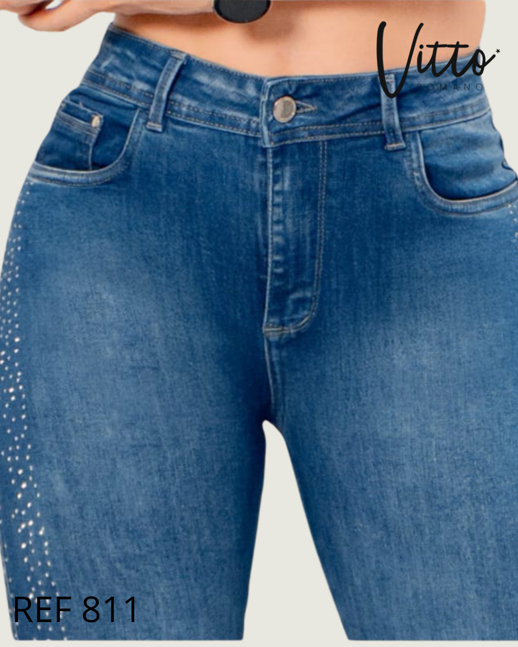811  Jeans bota recta,elástico