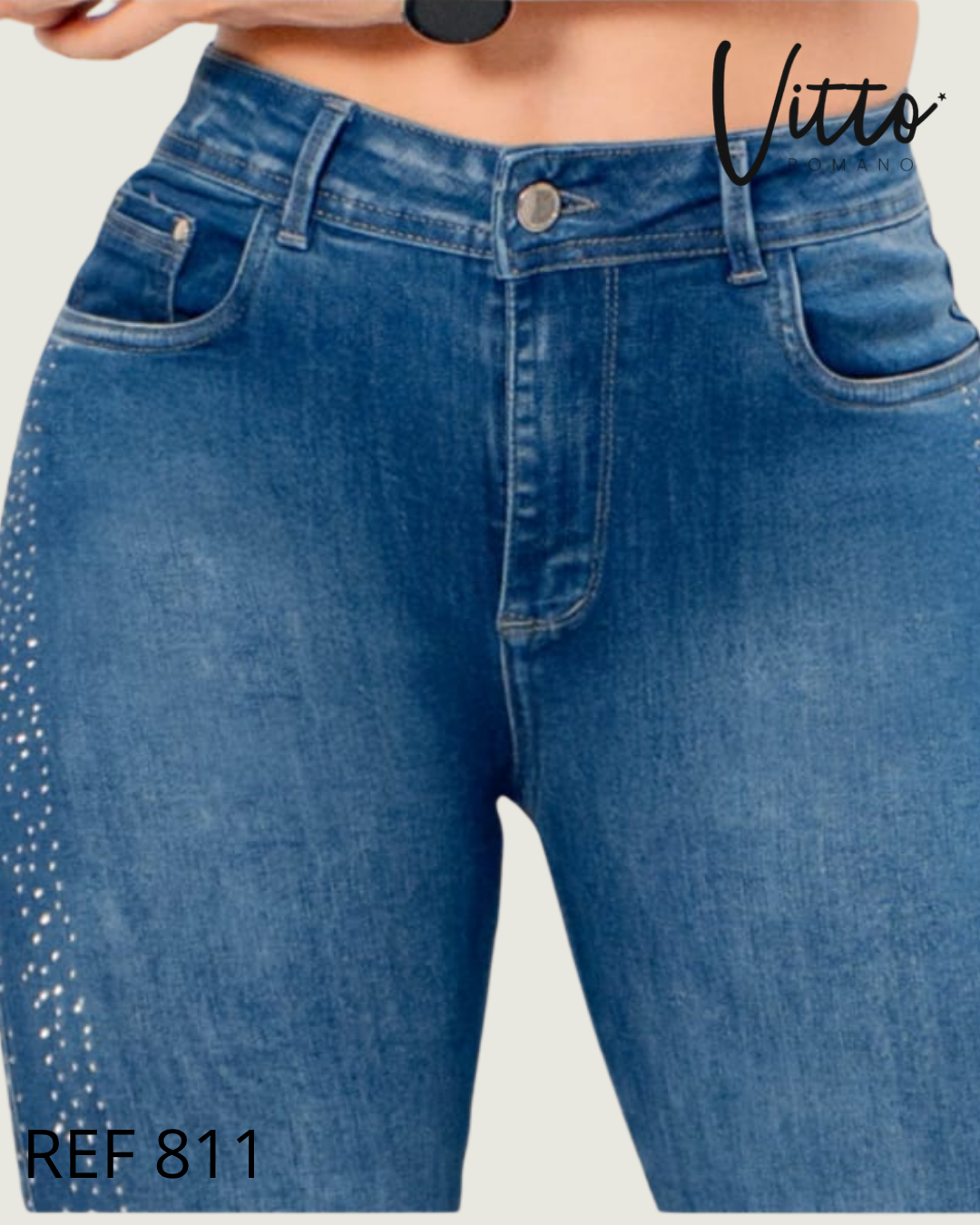 811  Jeans bota recta,elástico