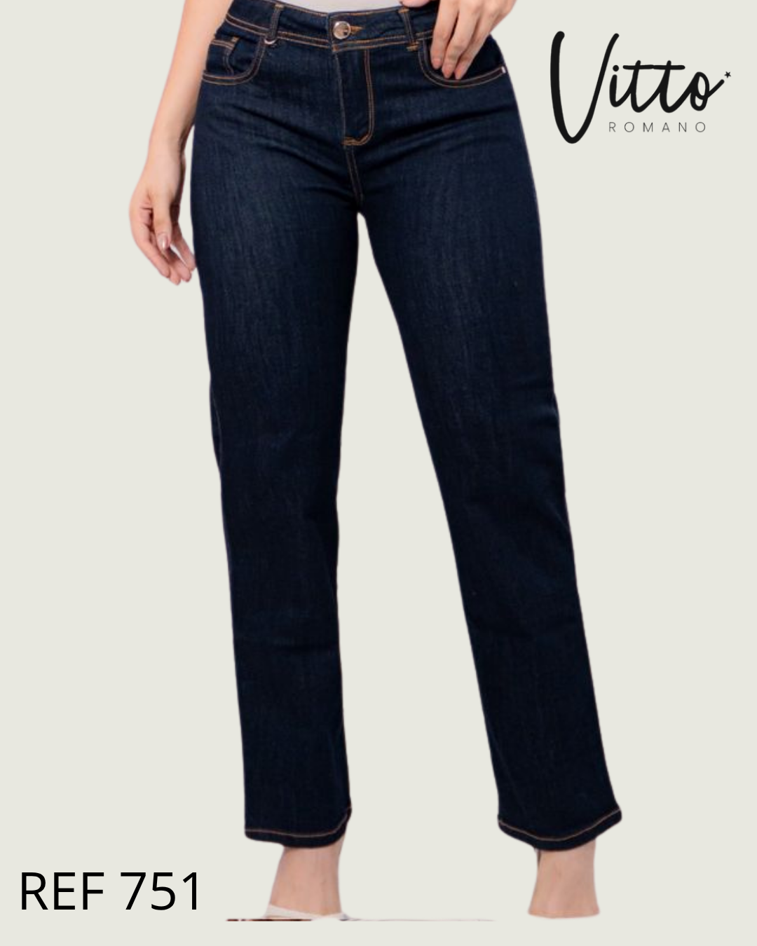 751  Jeans bota recta,elastico