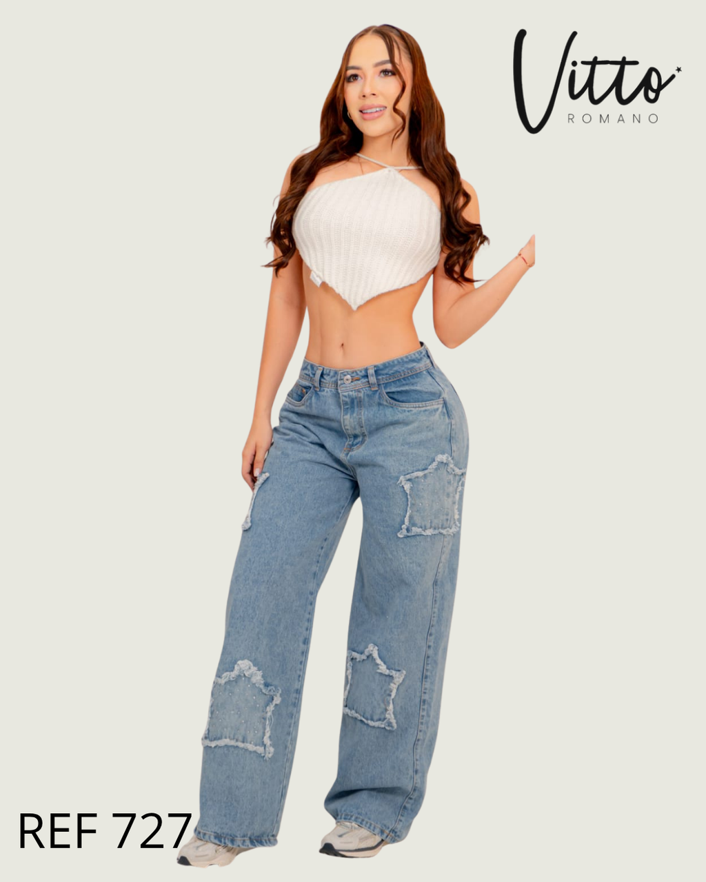 727 Jeans Palazo rigido estrellas