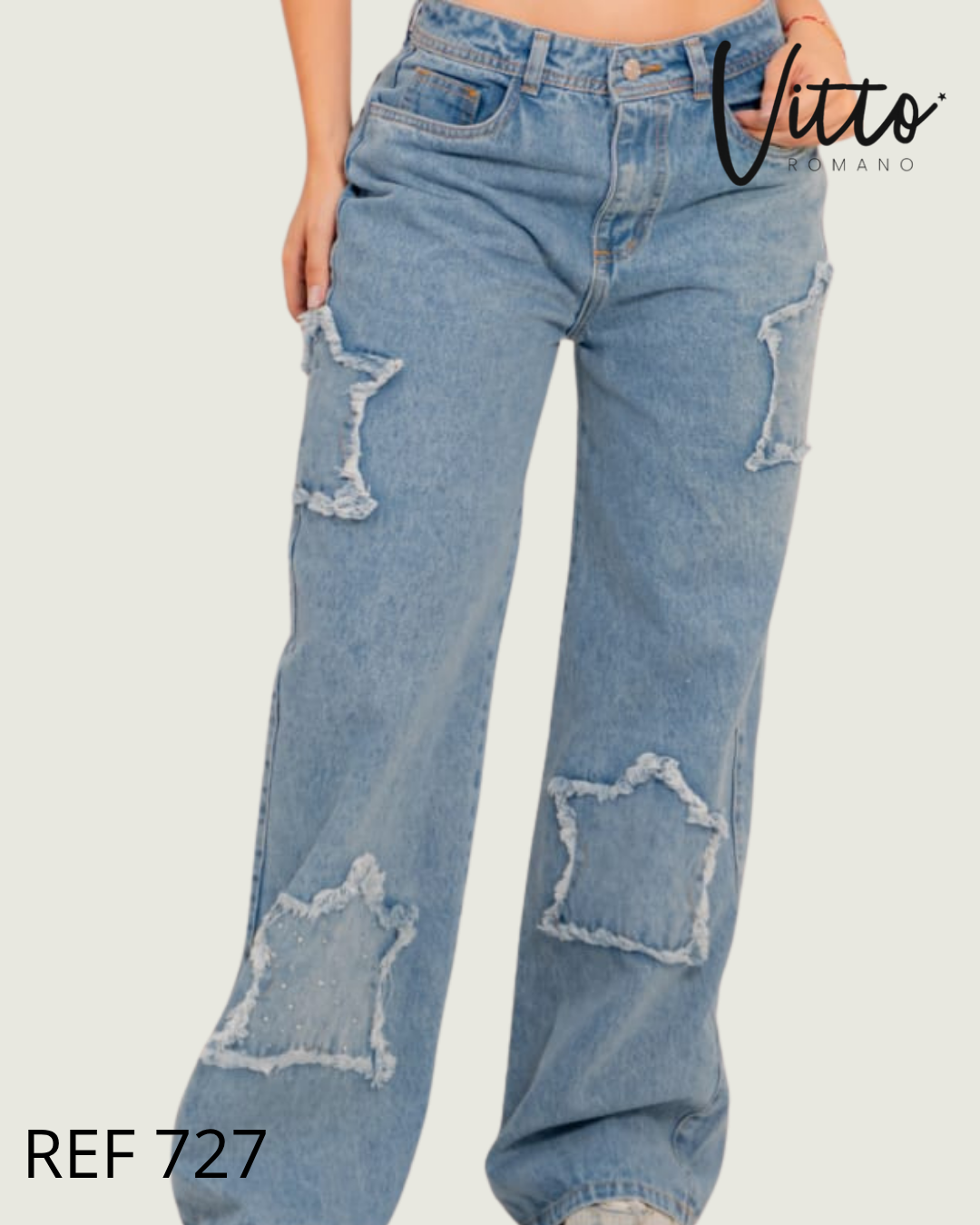 727 Jeans Palazo rigido estrellas