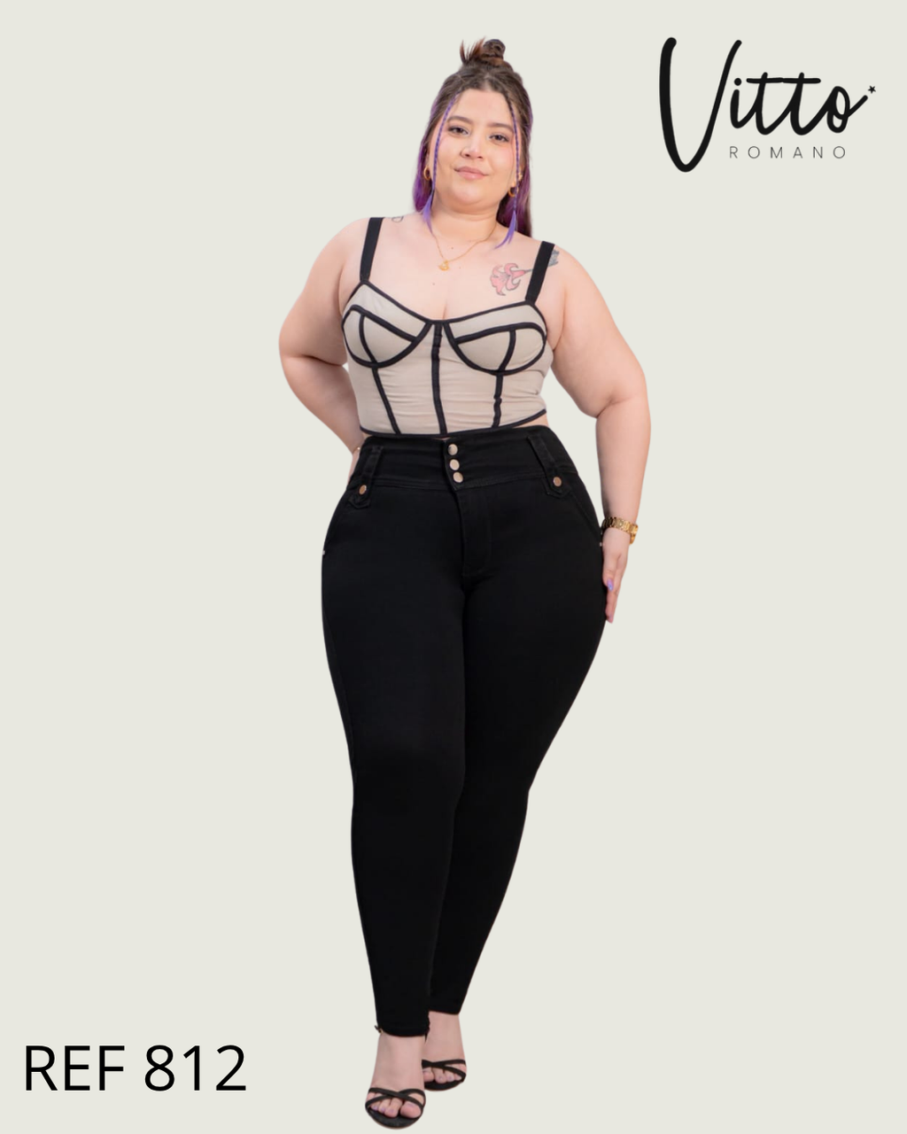 812  Jeans skinny plus,elastico