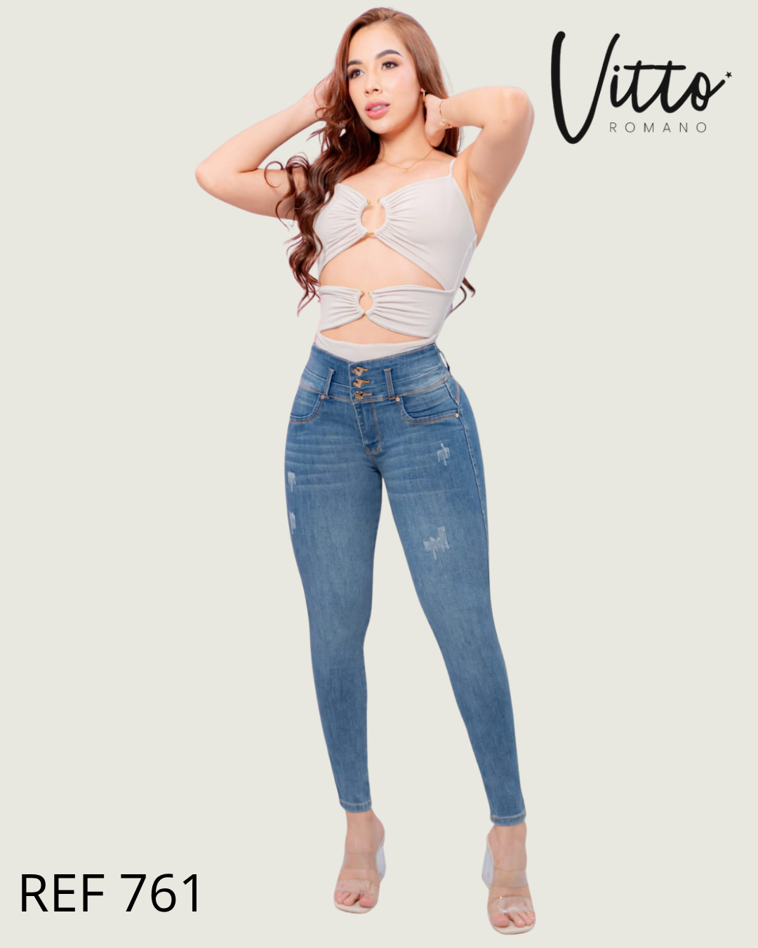 761  Jeans skinny,elastico